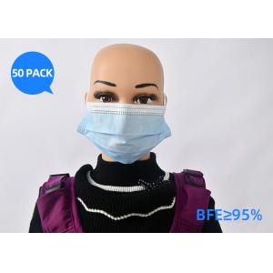 Buy cheap Anti - Virus Non Woven 3 Ply Disposable Face Mask With Elastic Ear Loop from wholesalers