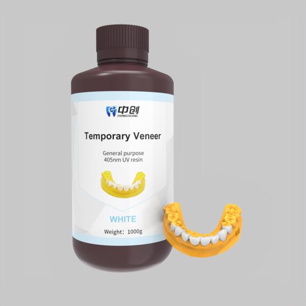 China 3D Printed Temporary Veneers for Hard Tissue Surfaces Water Absorption Rate 0.5-0.75% Breaking Elongation Rate 7.5-8.5 on sale
