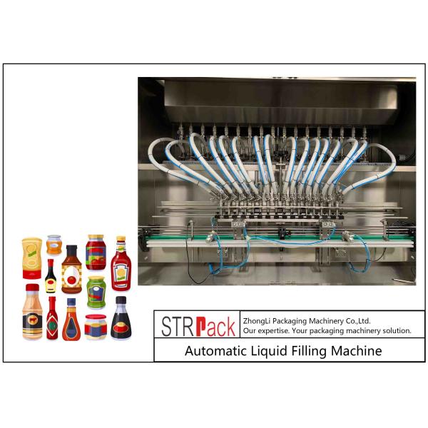 PLC Control Automatic Liquid Filling Machine 220V / 50Hz