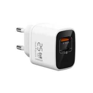 China GaN Charger PD 25W  2 Port USB C Fast Charging Adapter USB C Charger Block on sale