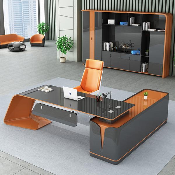 Create a Professional Workspace with Baking Paint L-shaped Executive Office Desk