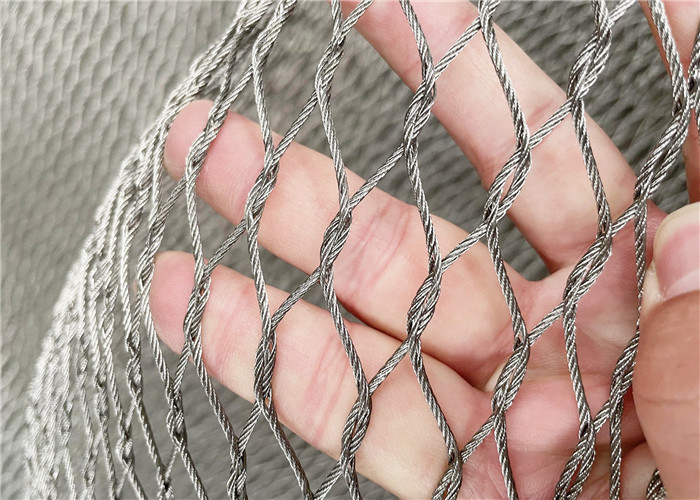 2mm 316 Grade Flexible Stainless Steel Rope Mesh For Zoo Animal Enclosures & Bird Netting