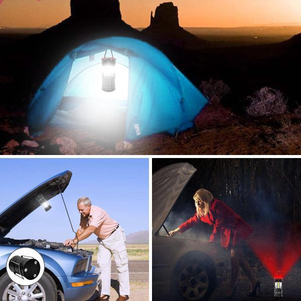 IP65 Waterproof Solar Emergency Lights Bright Flashlight Long Spot Light 6000K