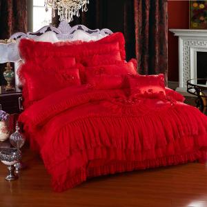 60 Count High End Lace Bedding Jacquard Fabric Queen 100% Organic Cotton Sheet