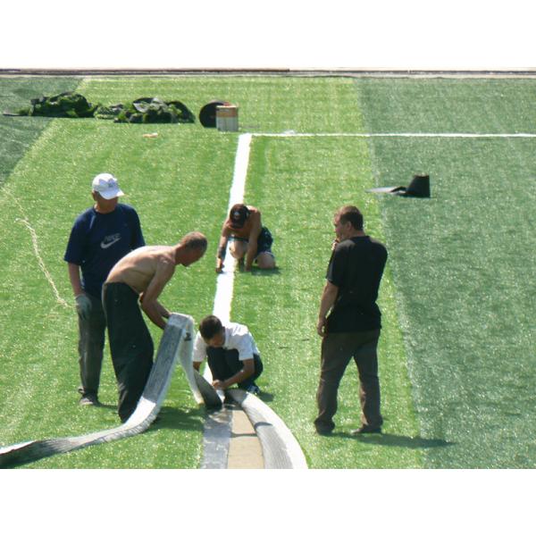 Abrasion Resistant Europe Soccer Artificial Grass / Soccer Synthetic Turf