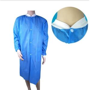 polypropylene Non Woven Disposable Lab Coat With Knitted Collar