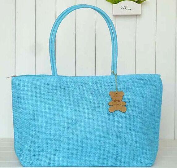Quality high quality fashion straw beach bag, woven tote beach handbag, beach bag for vacation for sale