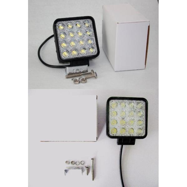 Square 24V / 12v Led Work Lights Waterproof IP67 48W Power Cool White 6000K Driving Light