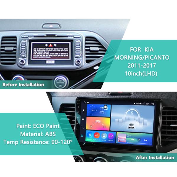 10" Car DVD GPS Navigation System for KIA MORNING/PICANTO2011-2017 Carplay/Auto Rear View Camera and Touch Screen Included