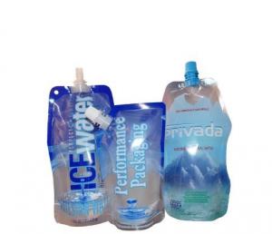 China Liquid Packing Stand Up Custom Printing Disposable Drinking Water Plastic Pouch Bag With Spout wholesale