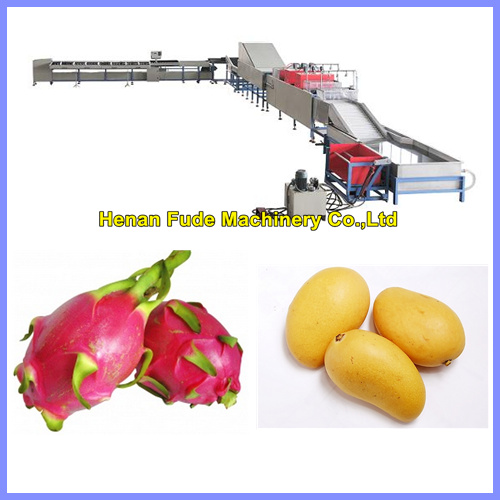 mango cleaning waxing sorting machine, mango grading machine