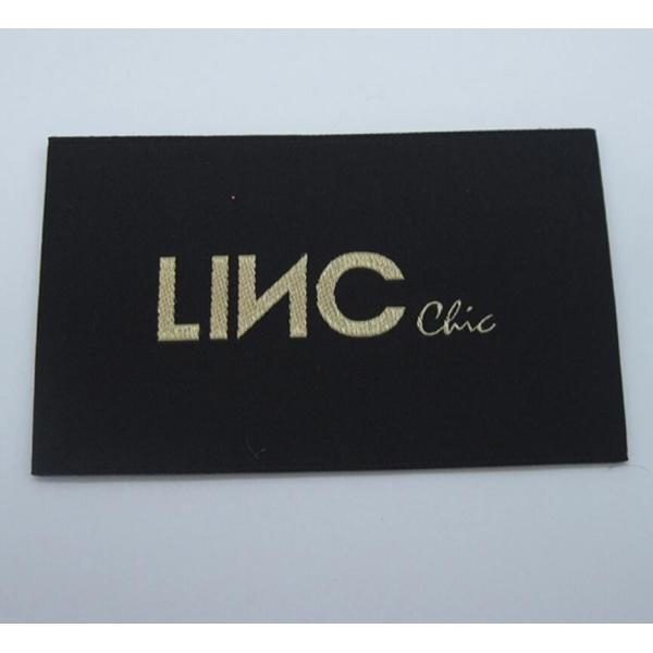 Garment Woven Clothing Labels Tag Damask Custom Woven Fabric Labels