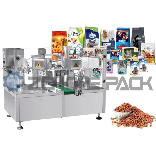 Automatic Pet Food Packaging Machine Multifunctional Rotary Pouch Feeder