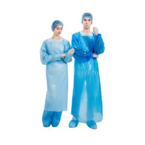 China FDA Disposable CPE Gown , 510K CPE plastic gown wholesale