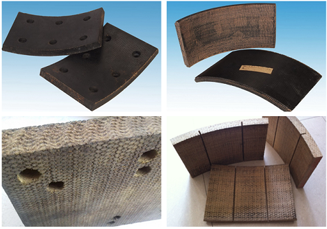 Customized Holes Brake Block Material / Mining Machines Caliper Brake Blocks