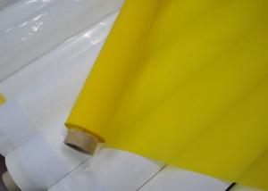 China 158 Micron 47T Polyester Mesh Fabric For Ceramic Printing , White / Yellow Color wholesale