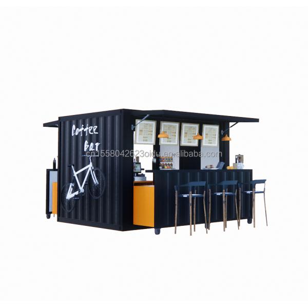 Fast Food Mini Pop-up Shop Cafe Shops Mobile Container Coffee Bar Houses with Modern Design Style and Aluminum Alloy Windows