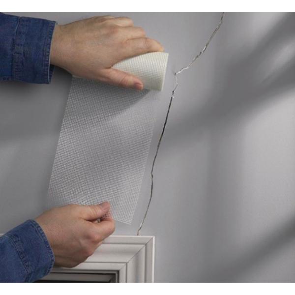 Anti Cracking Fiberglass Mesh Roll 10mm Width 50m Length Tape For Plaster Repair