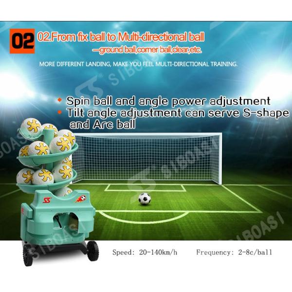 Inclination Angles Adjustable Football Passing Machine Soccer Training 150 W