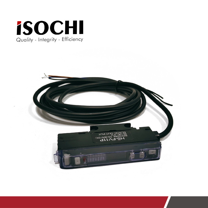 China HS-FV11P Fiber Optic Amplifier 24V Optical Sensor Wire 3-5m PCB Machine Parts on sale