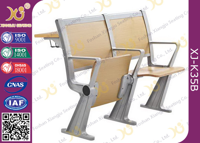China Folded Lecture Hall Seating With Desk , School Furniture Lecture Room Chairs wholesale