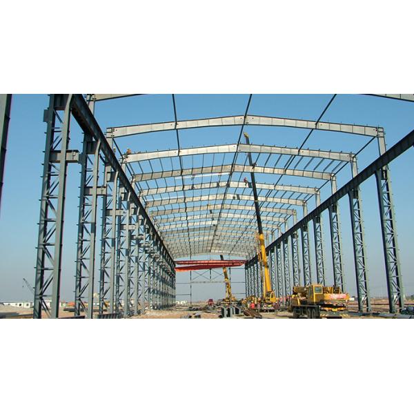 Prefabricated Steel Structure Workshop for Auto Repair with Crane