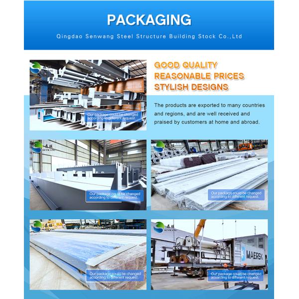 Prefab Warehouse Steel Structure Workshop Building Easy Assembly / Disassembly