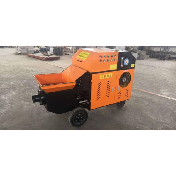 Red 11kw Mobile Concrete Pump Foundation Grout Tunnel Construction