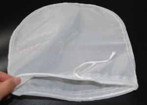 China FDA LFGB Hemp Organic Cotton Nylon Filter Bag / Mesh Nut Milk Bag For Coffee Juice wholesale
