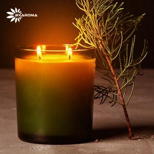 ODM Aromatherapy Aroma Scented Candle Lemon Round Shape Custom