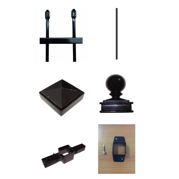 Steel Security 6ftx8ft Residential Ornamental Fence With Polyester Coated