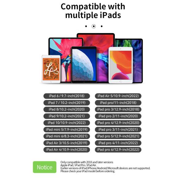 White Universal Active Stylus Pen With Tilt Sensitivity 180mAh Battery