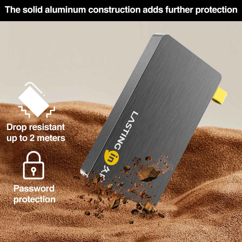 China 2TB Aluminum Alloy Portable SSD External USB3.2 Type C 65mm wholesale