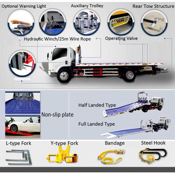 Platform Heavy Duty Wrecker Truck 4*2 One Towing Two 12 Months Warranty