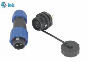 China Ip68 Waterproof Power Cable Connector , 2 Pin M13 Panel Mounting Connector wholesale