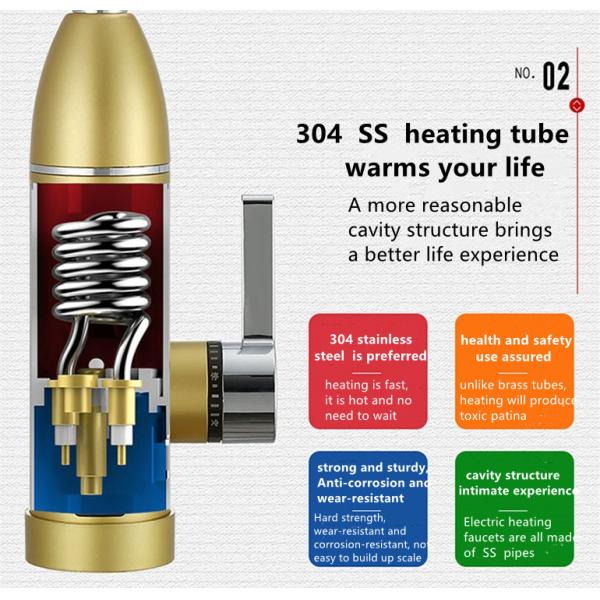 Deck Mounted Instant Digital Control Electric Faucet 2-3L/Min Capacity LVD