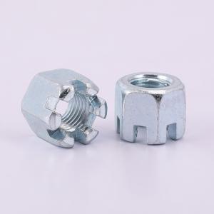 China Round Lock Hexagon Slotted Nuts For Automotive Industry wholesale