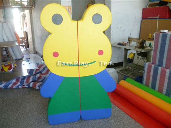 PVC Cover Indoor Soft Play Sponge , Foam Play Bricks ISO Certification