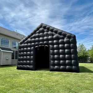 China Portable Black LED Disco Lighting Inflatable Nightclub Cube Tent Mobile Night Club on sale