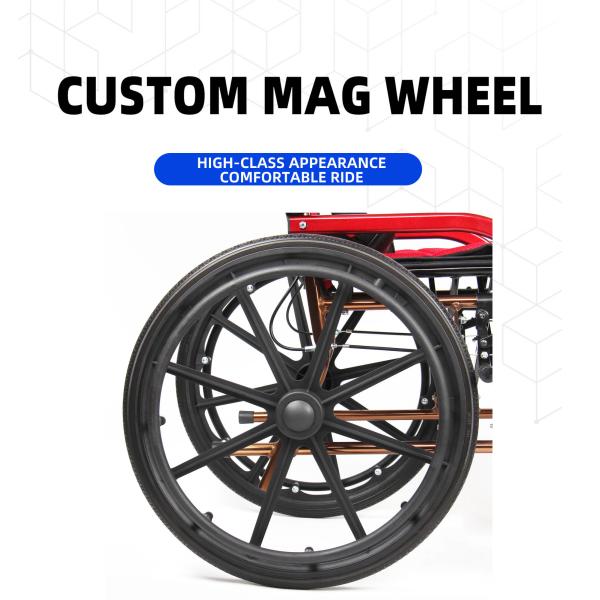 Aluminum High-End Custom Models Lightweight Easy To Carry Foldable Manual Wheelchair With Removable Foam Seat Cushion