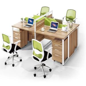 Customized Size Office Furniture Partitions / Wooden Modular Office Workstation