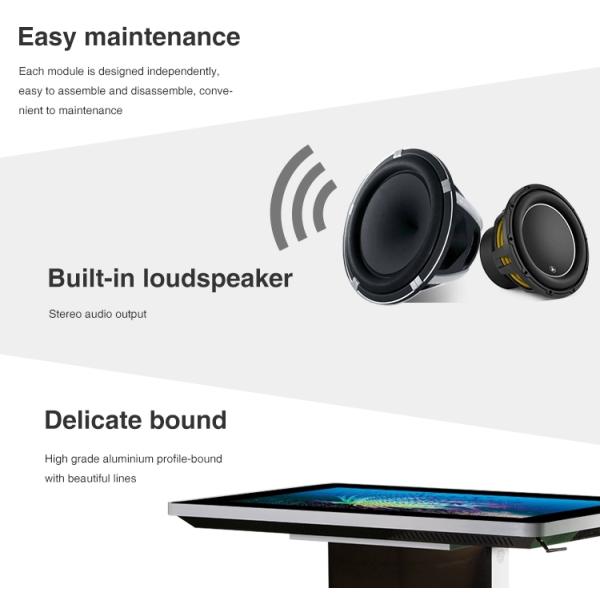 21.5" 32" Infrared Touch Screen Smart Table Full HD AR Glass Screen Surface