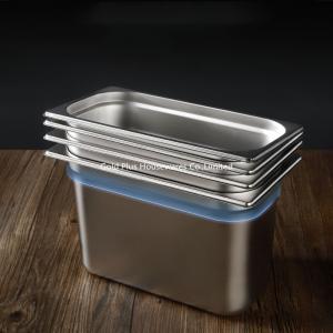 China Food container 1/1 anti-rust metal food tray  food pans with cover for hotel commercial stainless steel pan wholesale