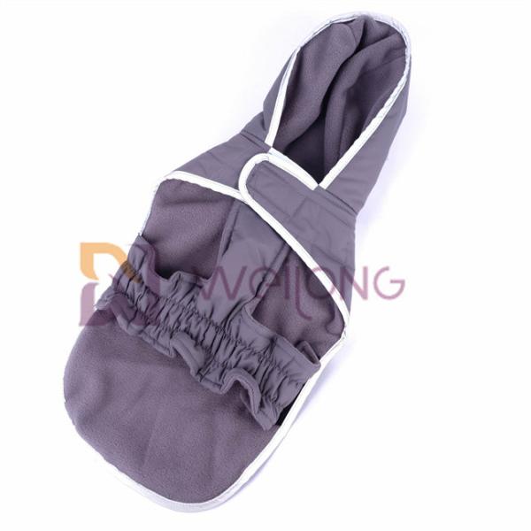 Reflective Patch Dog Coats With Hoods Velcro Opening Taslan Quilting Pet Jacket