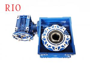 China Double Speed Reduction Gearbox , NMRV Aluminum Worm Gearbox low noise wholesale