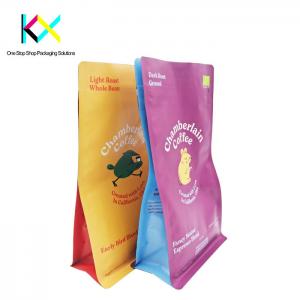 China Easy Tear 500g Coffee Packaging Bags Resealable Zipper With Valve wholesale