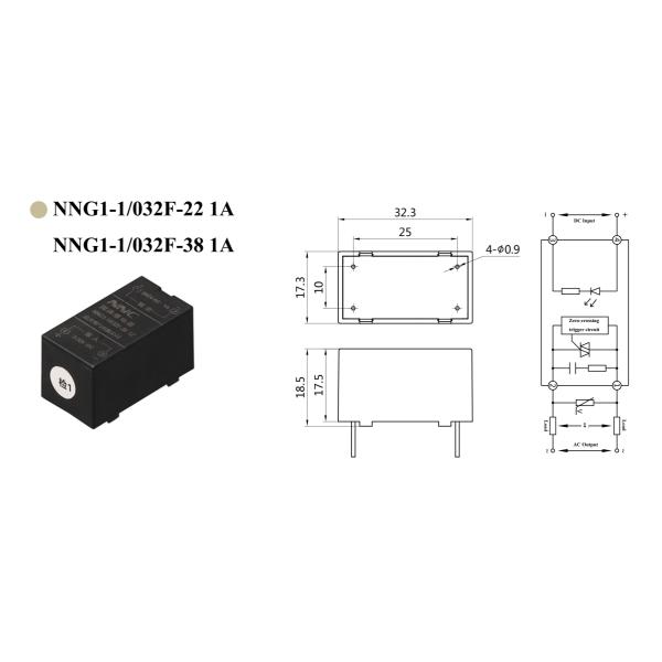 Clion NNC NNG1-1/032F-38 1A Miniature DIP Double-parallel PCB SSR with AC/DC output DC input
