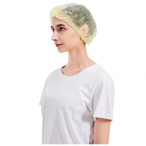 Food processing Non Woven Bouffant Cap OZONE Disinfecting