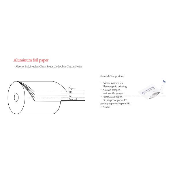 5x5cm Size Single Side Alcohol Prep Pads Packaging Material for Flexographic Printing
