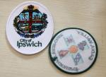 Personalized Custom Embroidery Paches Merrow Edges Back Plain Fusing Paper